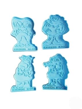 Wilton Monster Cookie Cutters Set of 4 Vintage 90s